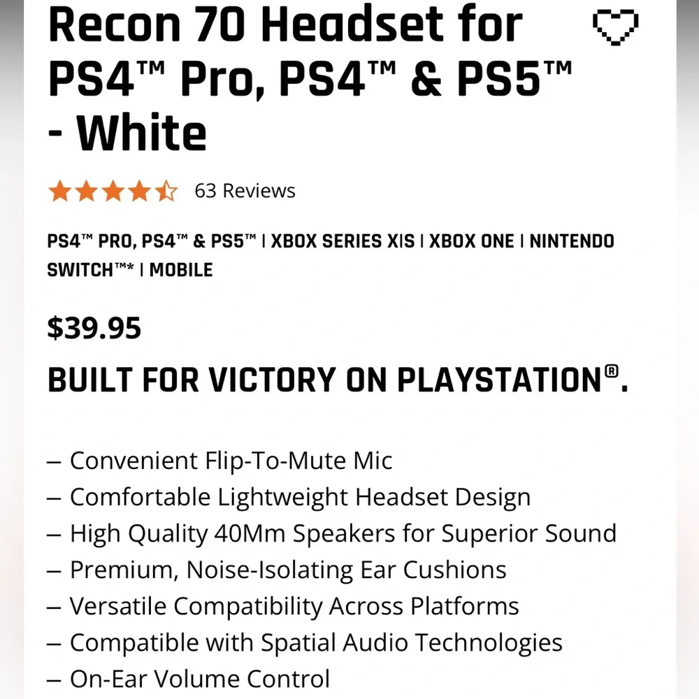 Recon 70 headset